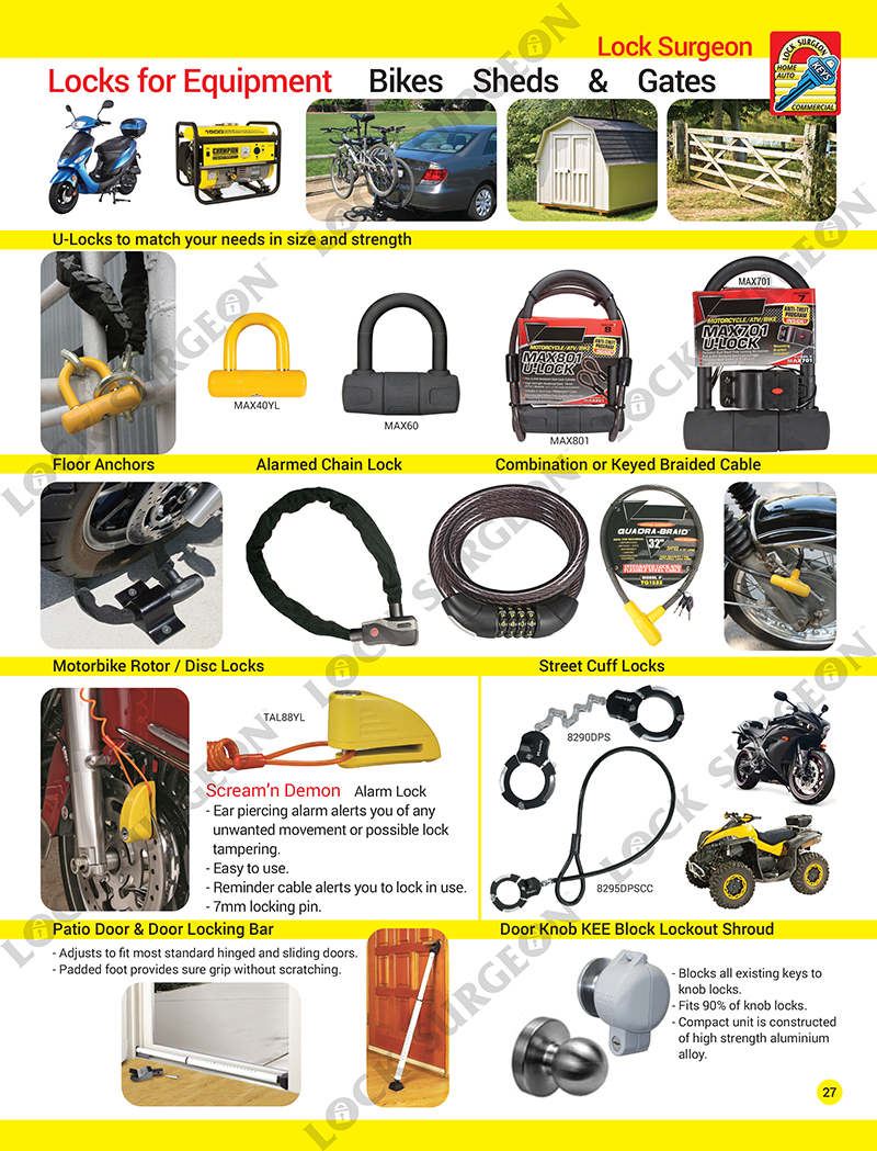 Airdrie Superior locks to secure your equipment from theft & bring you peace of mind.