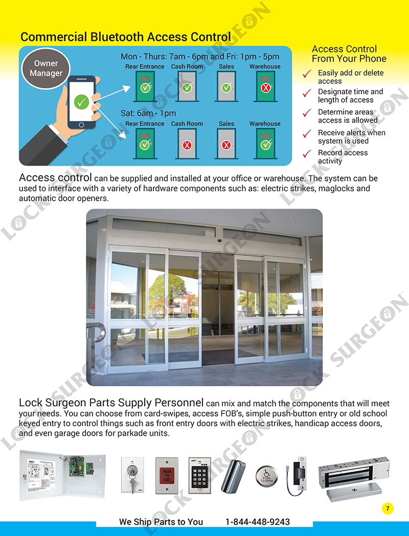 Airdrie commercial bluetooth access control systems shipped to your location.