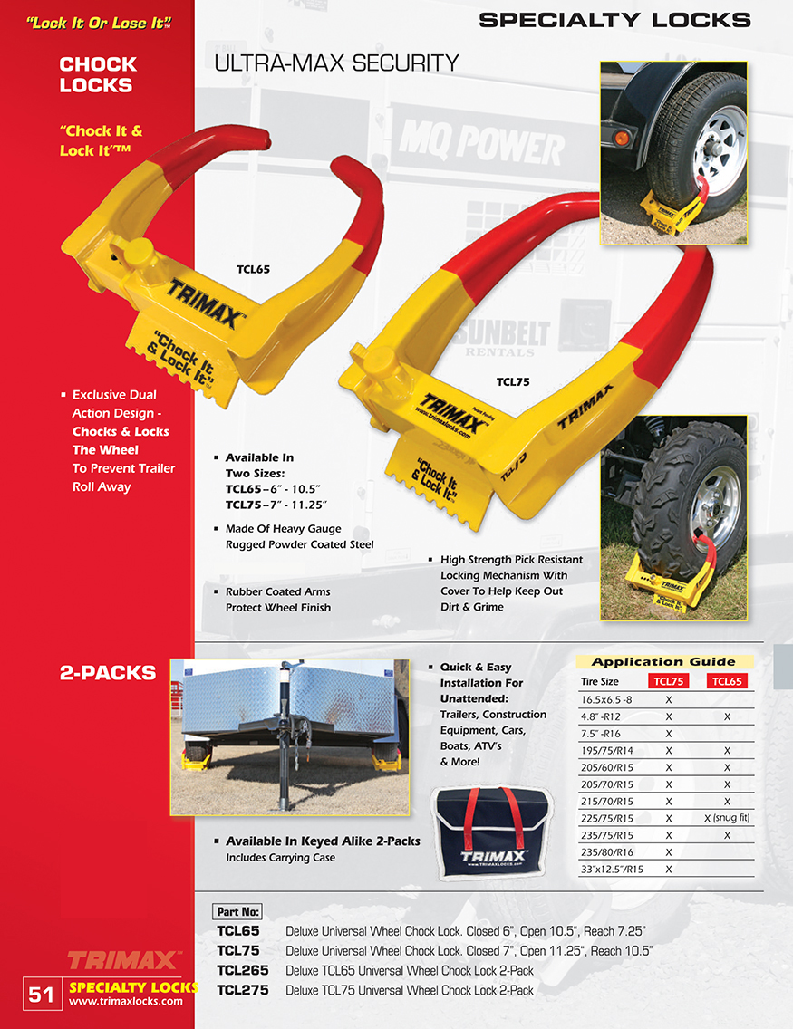 Airdrie specialty locks ultra-max security chock lock security option.