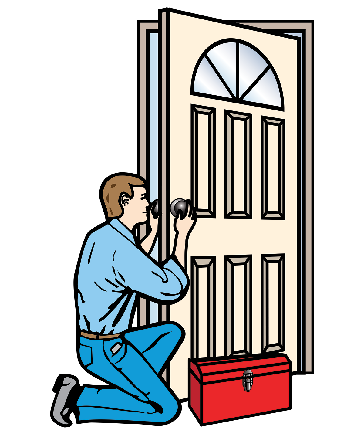 Lock Surgeon parts supply man door weatherstrip man working on residential & commercial man door weatherstrip Airdrie.