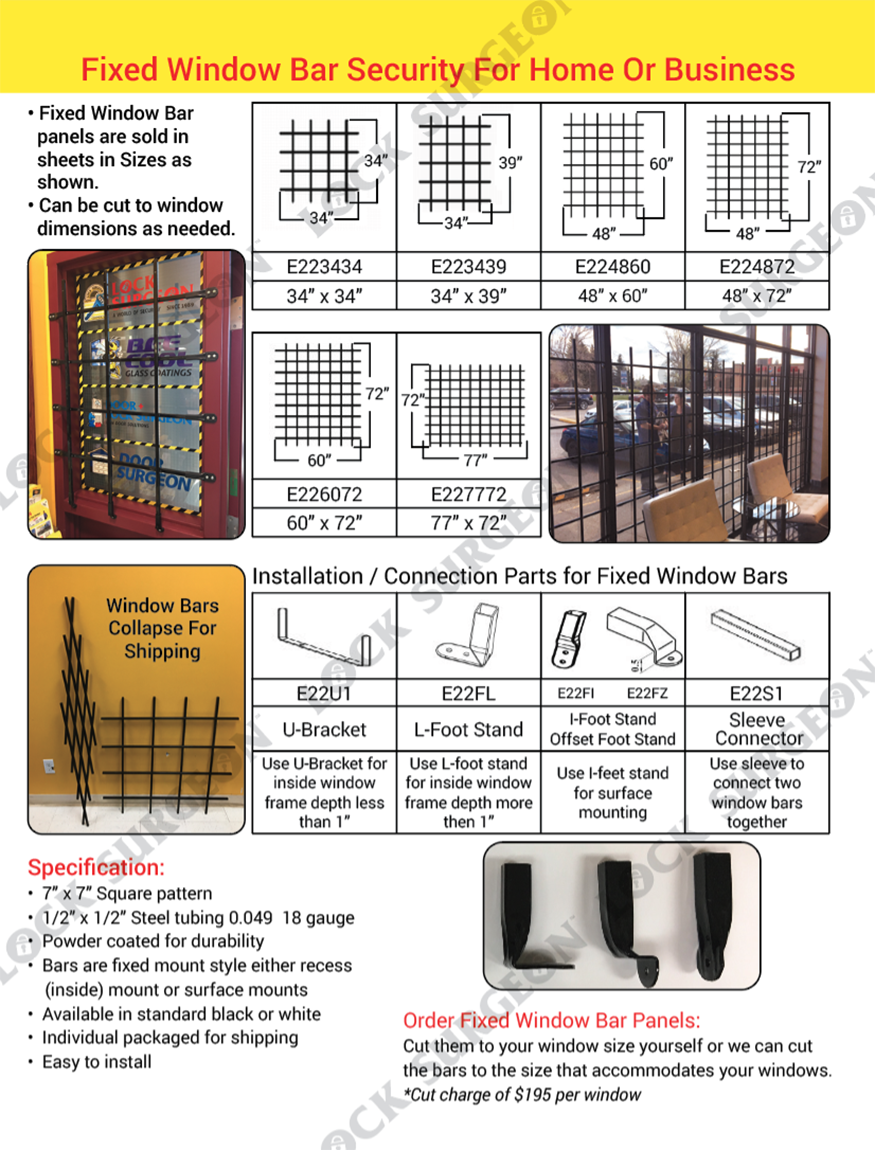 Airdrie window bars extendable window security bar hinged removable and push lock.