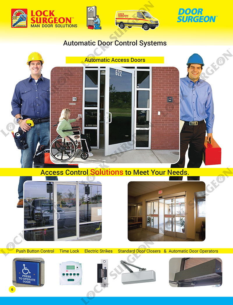 Automatic handicap door access control buttons and opener-closers ready to ship and install Banff.