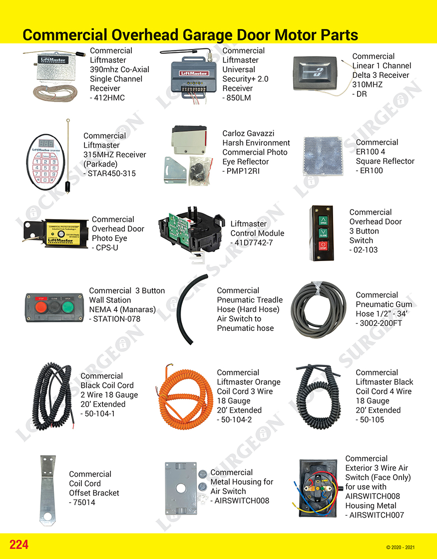 Banff Garage door weatherseal commercial overhead door motor parts.