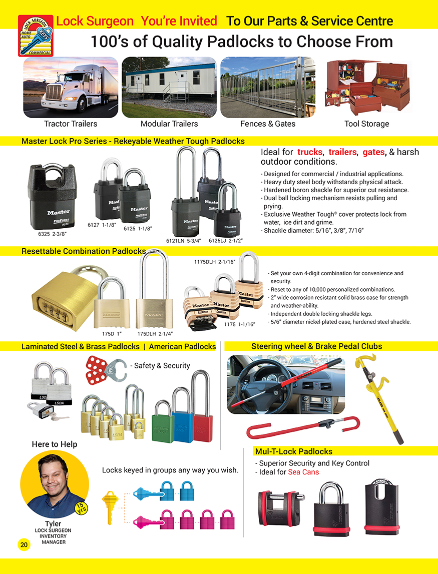 100s of quality padlocks to choose from Banff