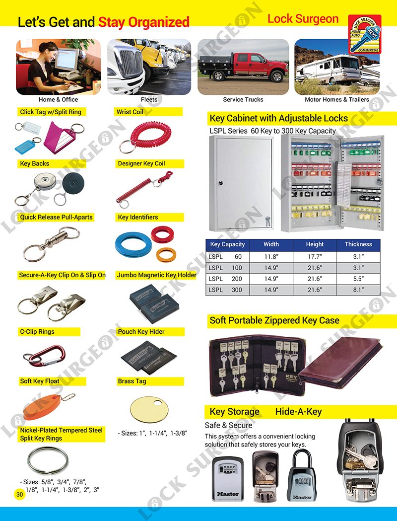 Key organizational products to keep your various keys easy to find Cochrane.