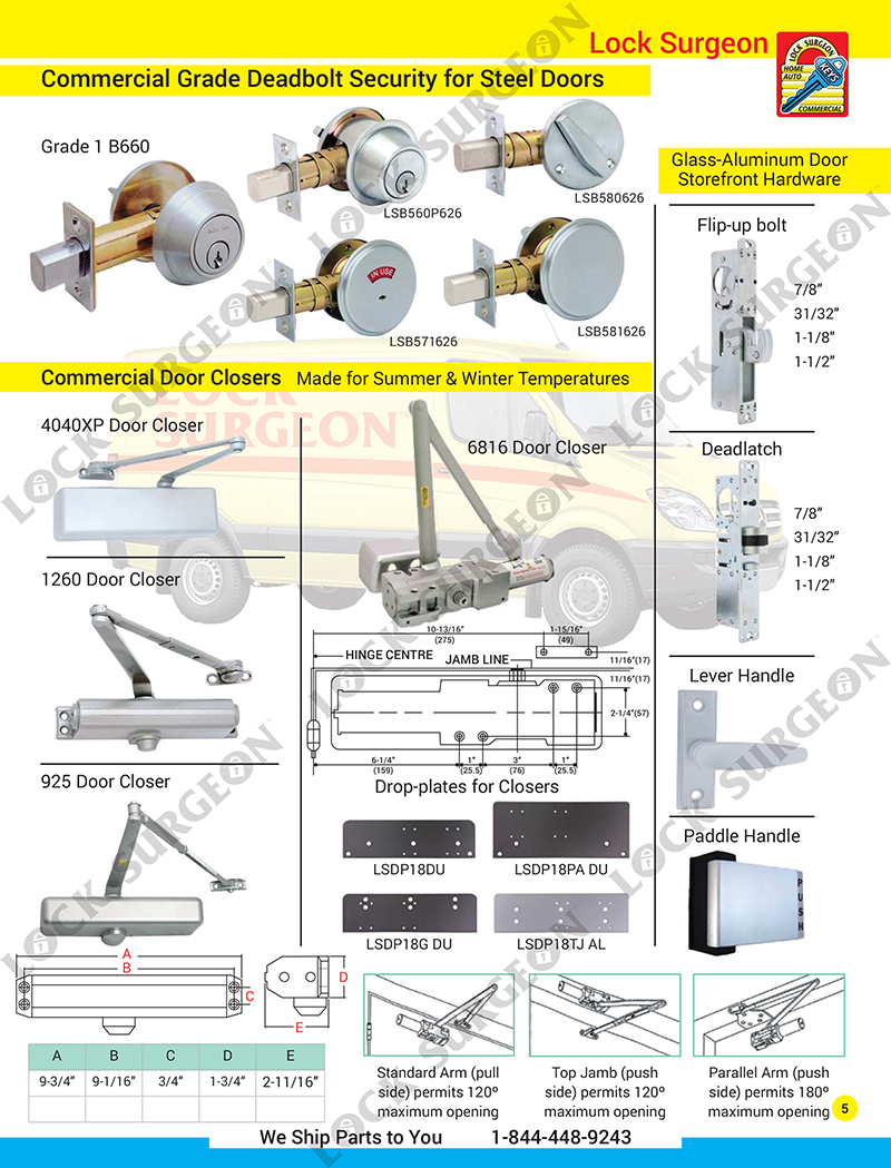 Cochrane replacement grade 1 deadbolt security and keys for steel doors.