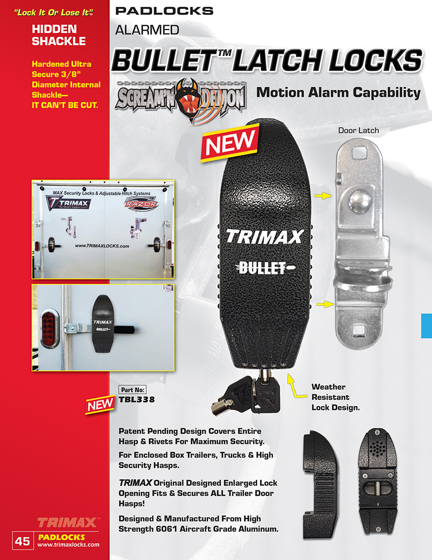 Grande Prairie Hidden shackle alarmed padlocks with motion alarm capability.