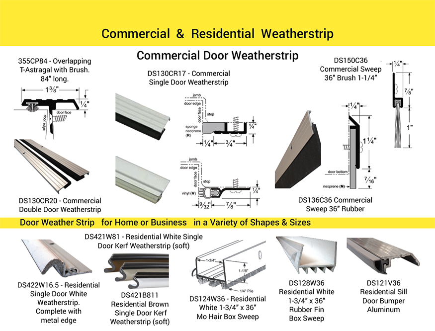 Olds Residential and commercial weatherseal.