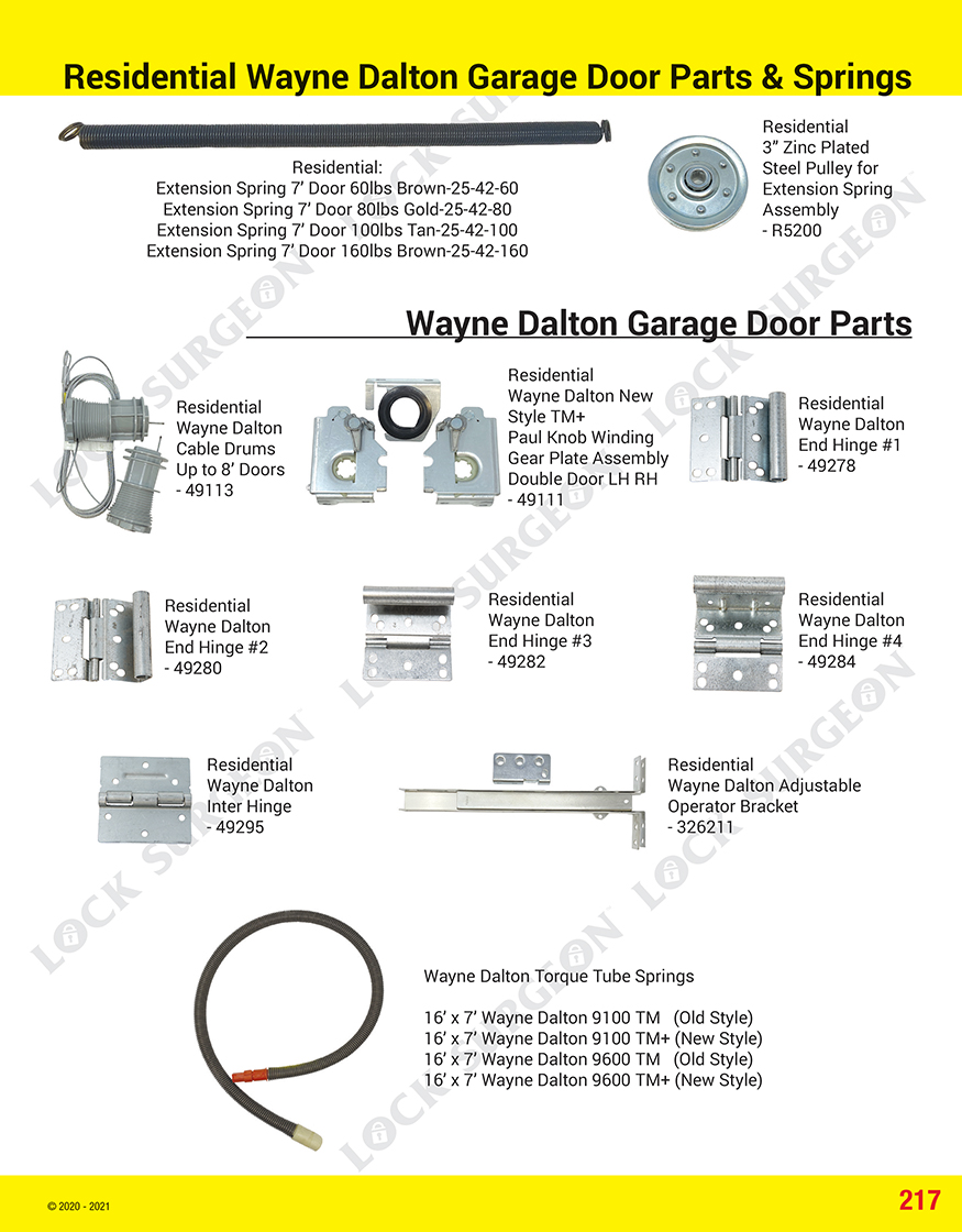 Garage door weatherseal residential extension coils zinc-plated steel-pulley for wayne dalton.