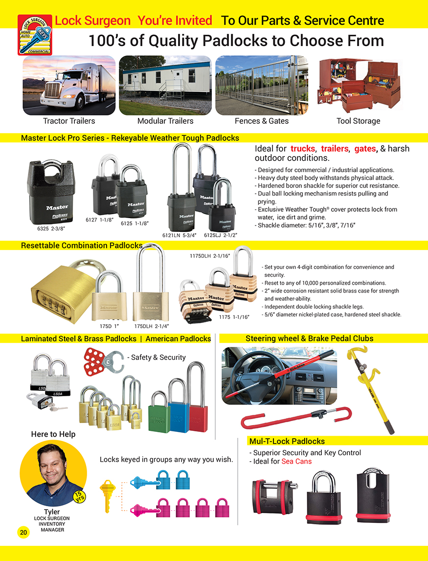 100s of quality padlocks to choose from